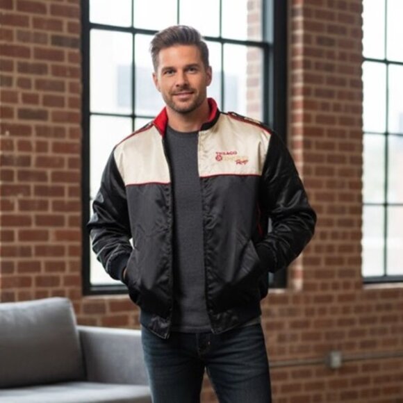 Texaco Havoline Racing Satin Jacket Vintage Black Embroidered Lined Mens Size M - Picture 1 of 12